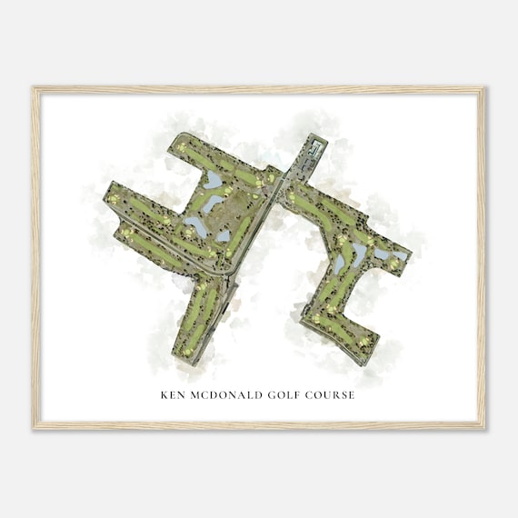 Ken Mcdonald Golf Course Arizona Classic Watercolor Map Golfer Gift Golf Wall Art Golf Poster Print Course Layout