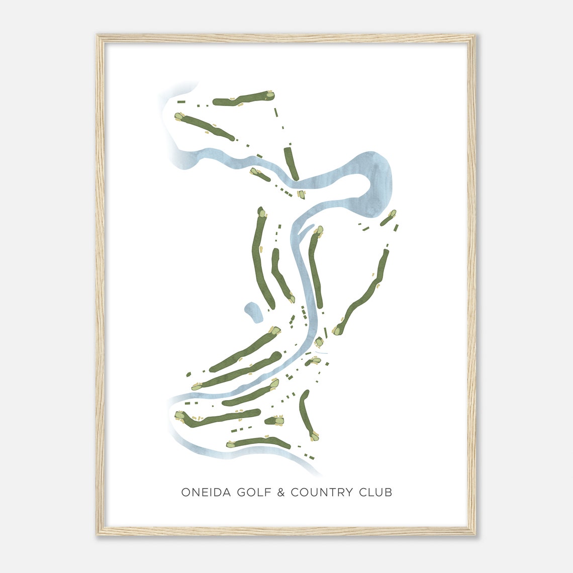 Oneida Golf & Country Club Modern Minimalist Layout Map Poster - Image 2