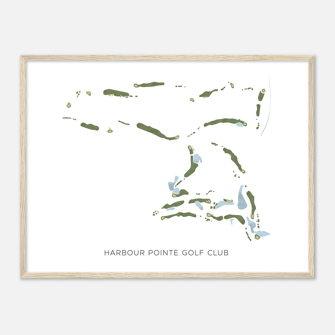 Harbour Pointe Golf Club Washington Modern Watercolor Map Golfer Gift Golf Wall Art Golf Poster Print Course Layout - Image 2
