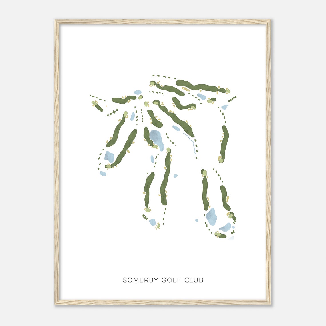 Somerby Golf Club Minimalist Golf Map Art Print Gift For Golfers - Image 2
