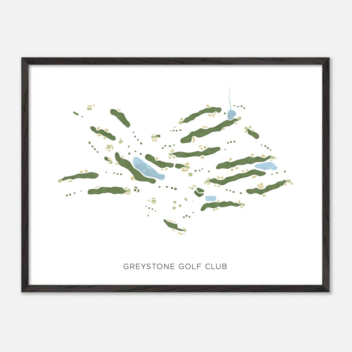 Greystone Golf Club Milton Canada Modern Course Map Art Poster - Image 4
