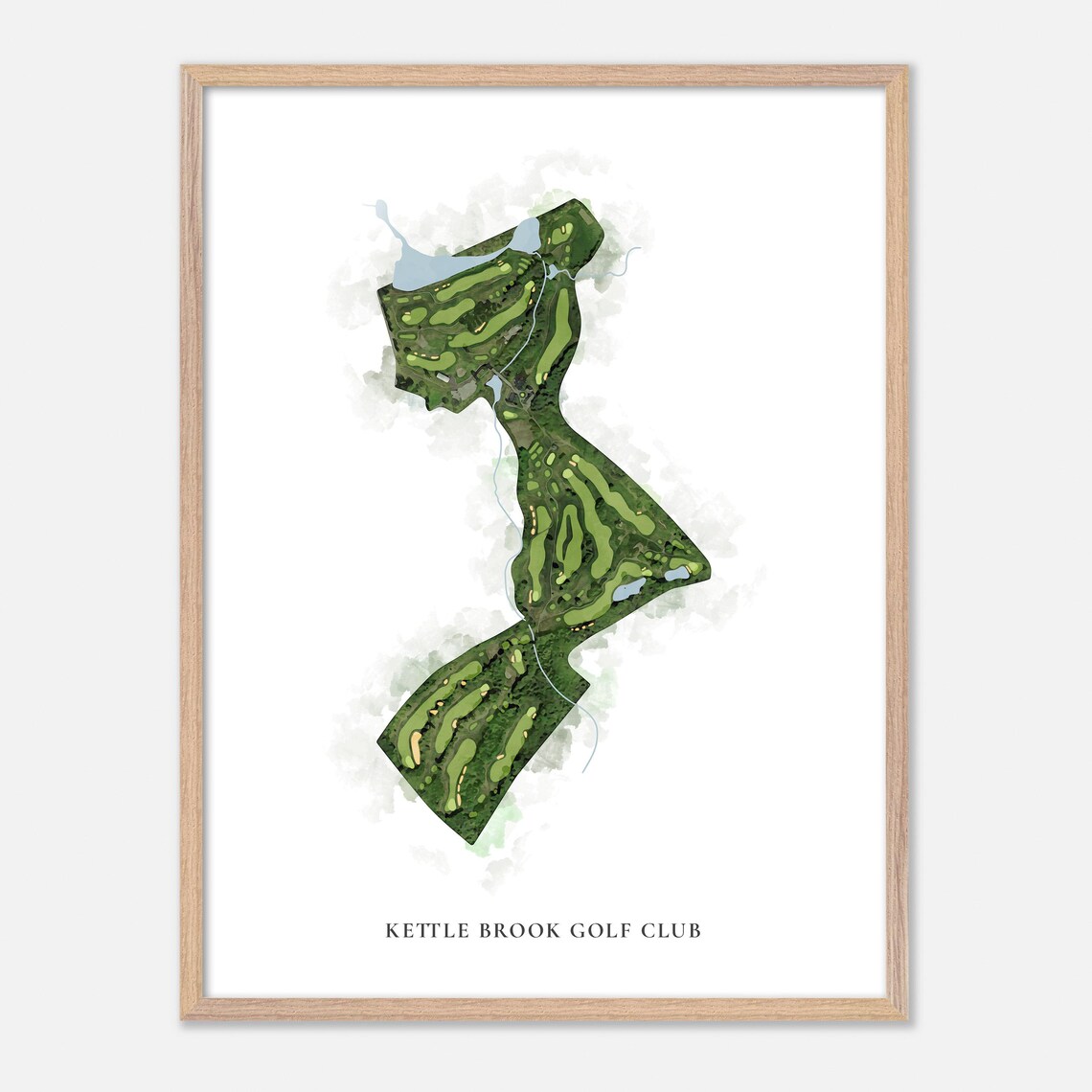 Kettle Brook Golf Club Paxton Massachusetts Classic Map Poster - Image 2