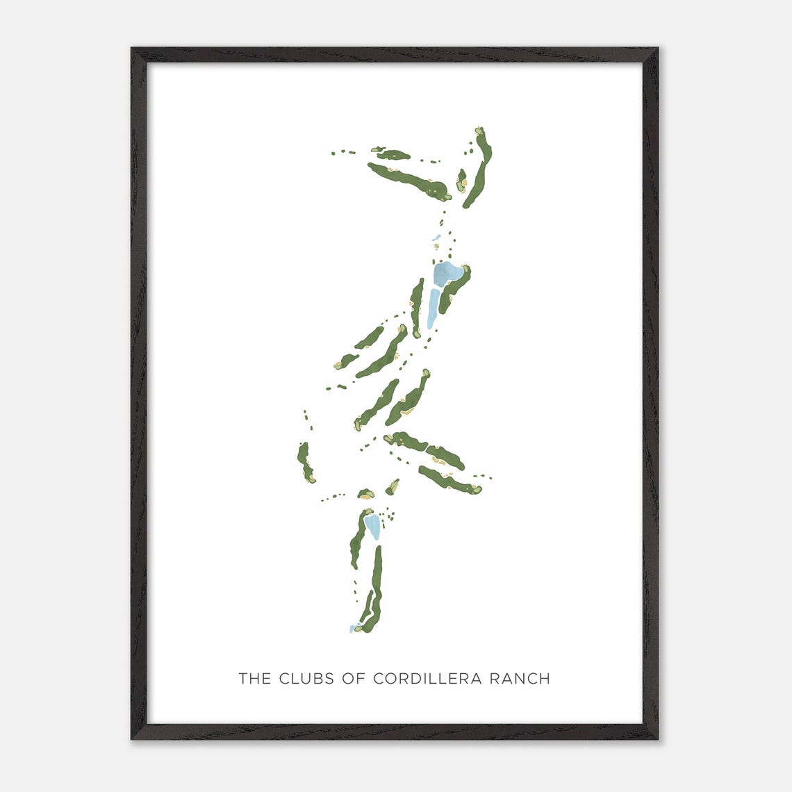 The Clubs of Cordillera Ranch Golf Course Watercolor Map Art Poster - Image 3