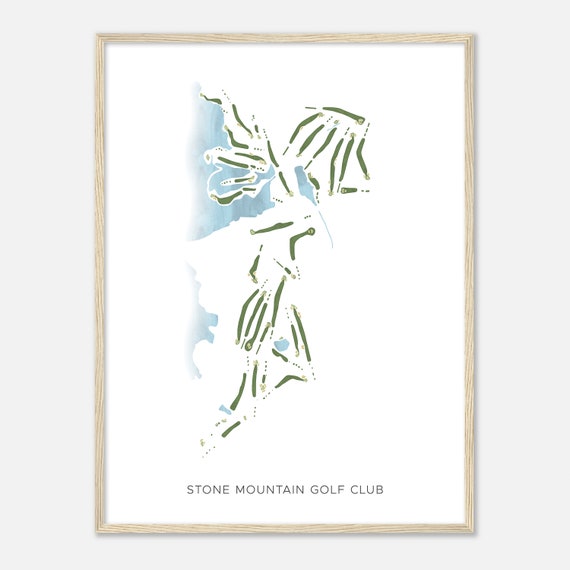 Stone Mountain Golf Club Georgia Modern Watercolor Map Golfer Gift Golf Wall Art Golf Poster Print Course Layout