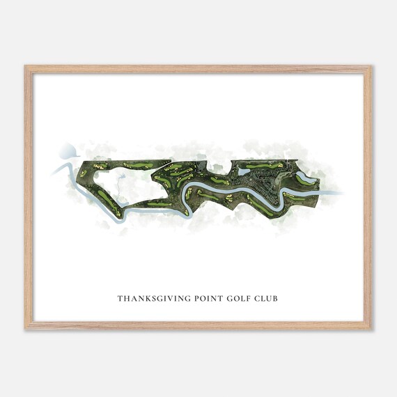 Thanksgiving Point Golf Club Watercolor Course Map Art Poster