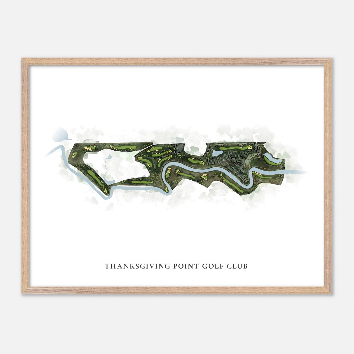 Thanksgiving Point Golf Club Watercolor Course Map Art Poster