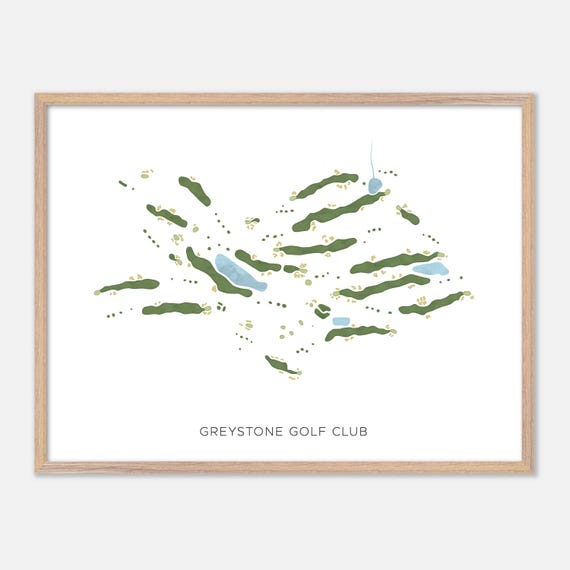 Greystone Golf Club In Milton Canada Modern Watercolor Map Golfer Gift Golf Wall Art Golf Poster Print Course Layout