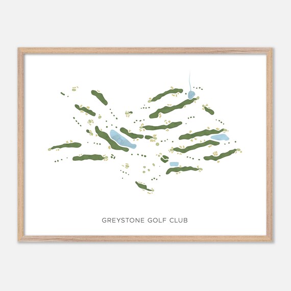 Greystone Golf Club Milton Canada Modern Course Map Art Poster
