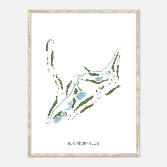 Elk River Club North Carolina Modern Minimalist Watercolor Poster