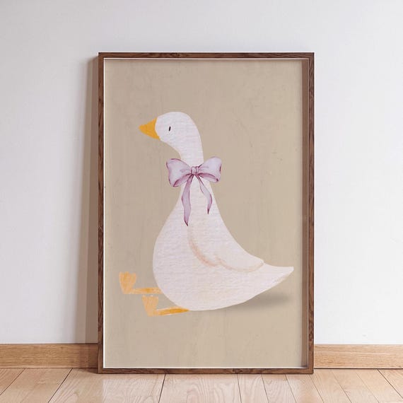 Silly Goose, Coquette Nursery Decor Art Print