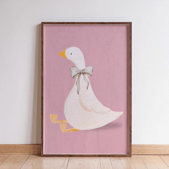 Silly Goose, Coquette Nursery Decor Art Print