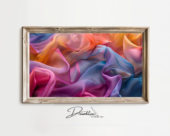 Frame Tv Art Abstract Frame Tv Art 3d Frame Tv Art Multi Colored Waves Frame Tv Art Rainbow Waves Frame Tv Art Dynamic