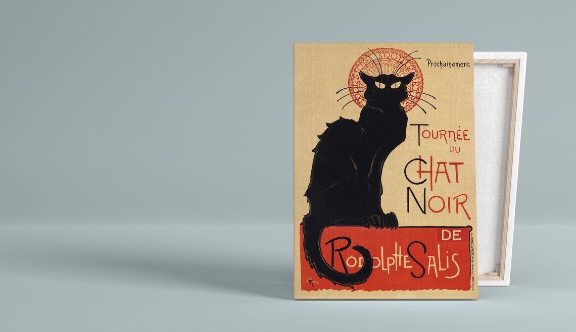 Vintage Le Chat Noir Paris French Cabaret Black Cat Art Poster - Image 3