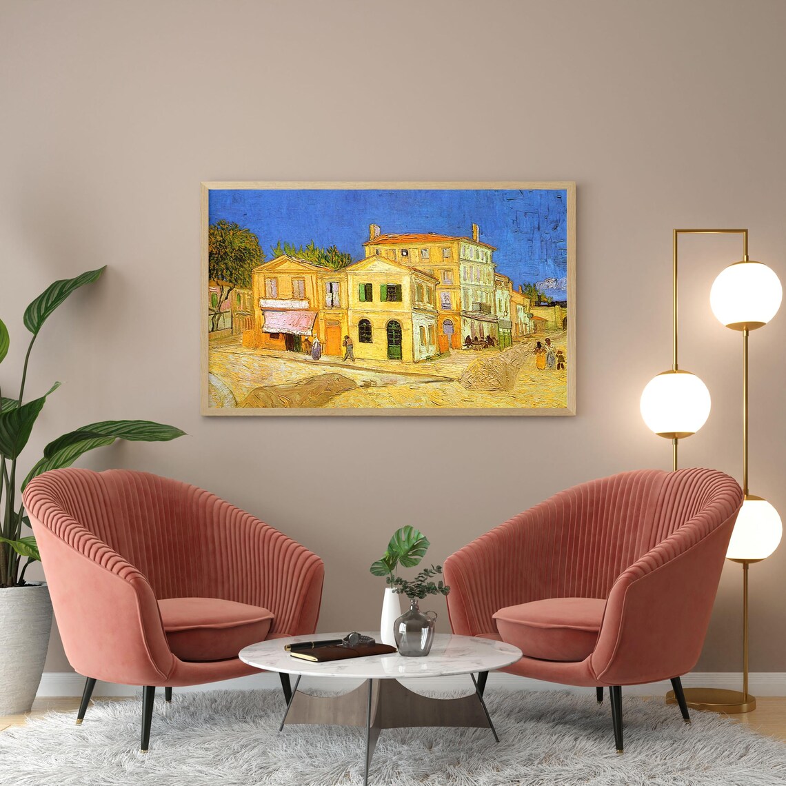 Van Gogh Yellow House Street In Arles Classic Impressionist Poster - Image 2