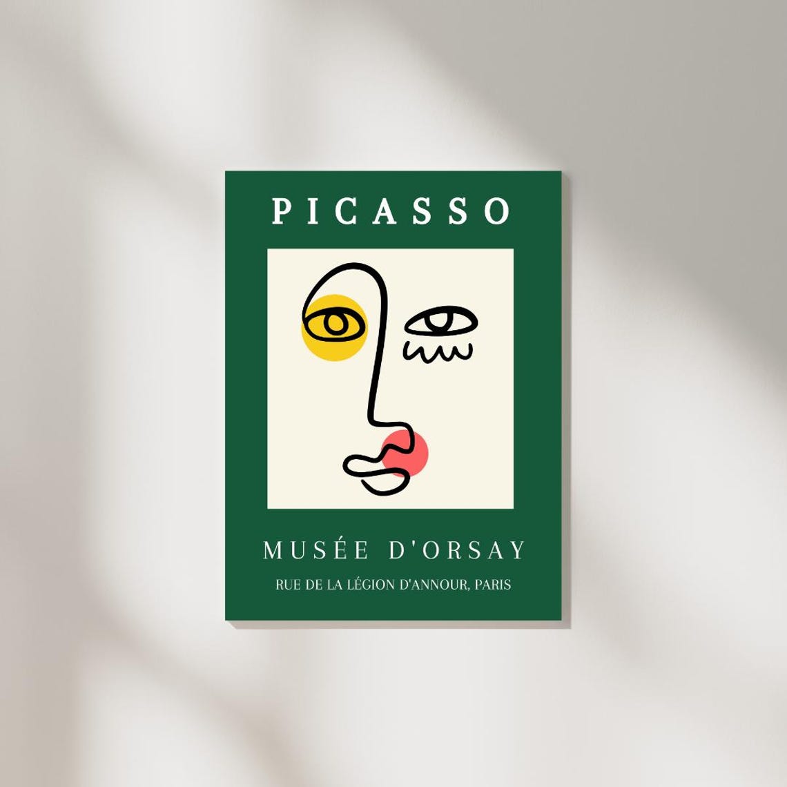 Picasso Abstract Face Sketch Musee d'Orsay Paris Gallery Poster - Image 2