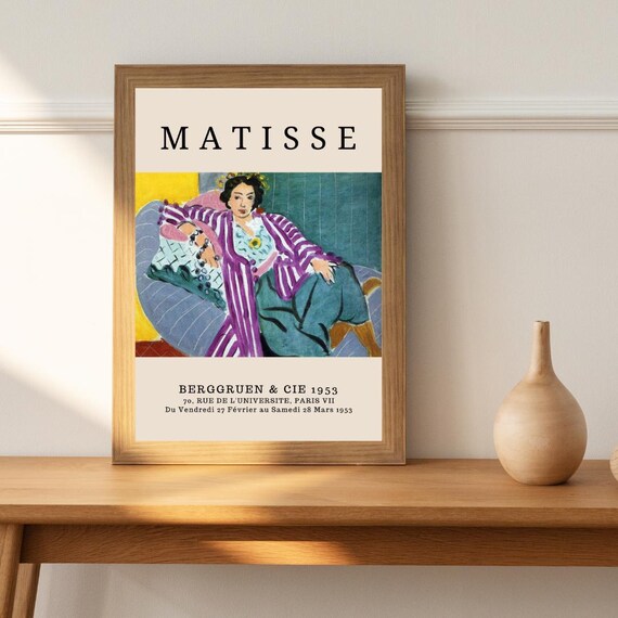 Henri Matisse 1953 Berggruen Seated Woman Purple Robe Poster