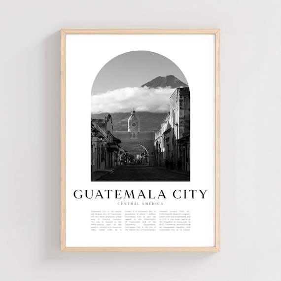 Guatemala City Travel Poster Print Wall Art Gift Decor Ce08m