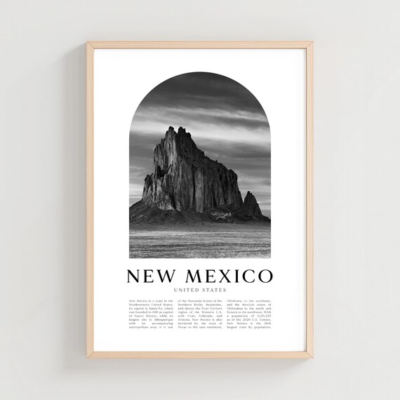 New Mexico Travel Poster Print Wall Art United States City Gift Usa Decor Na113m
