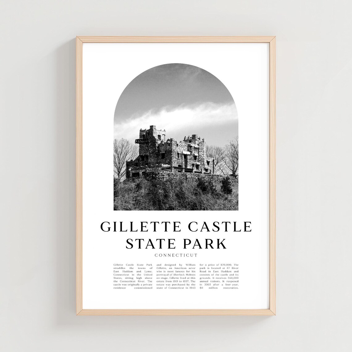 Gillette Castle State Park Connecticut Stone Ruins Photo Poster