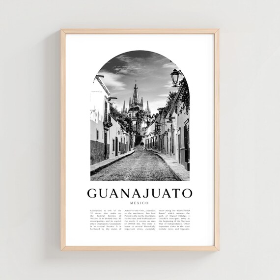 Guanajuato Travel Poster Print Wall Art Mexico City Gift Decor Na206m