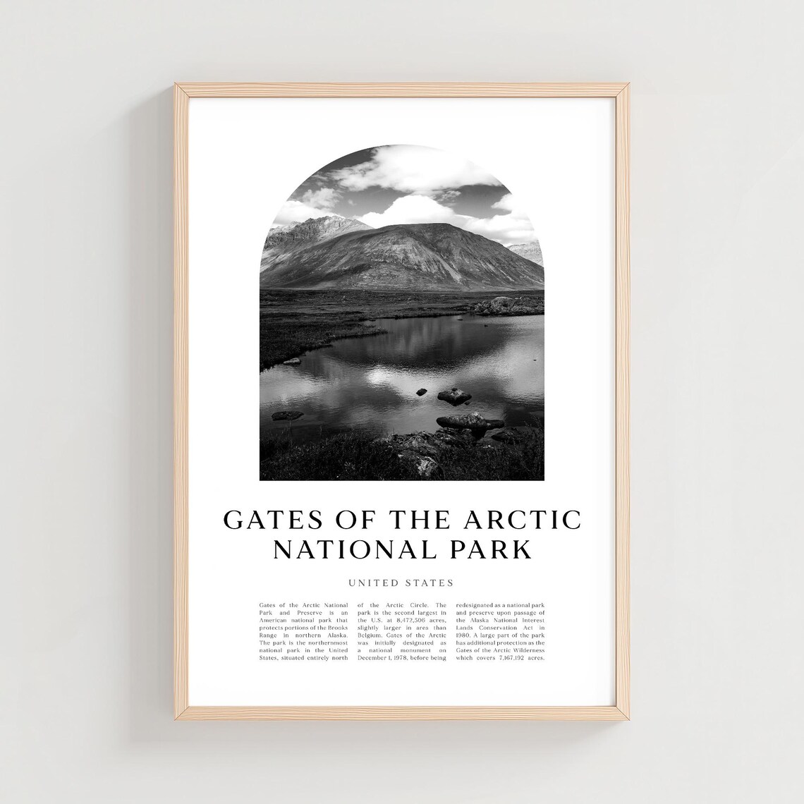 Gates Of The Arctic National Park Travel Poster Print United States City Art Us Decor Na134m
