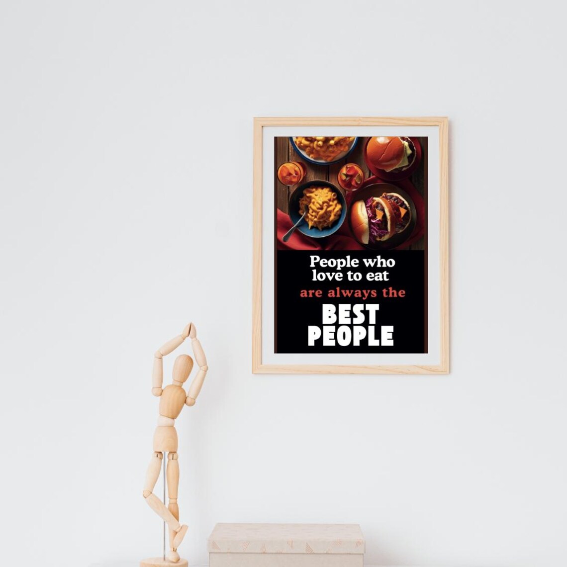 People Who Love To Eat Quote, Kitchen Decor - Image 2