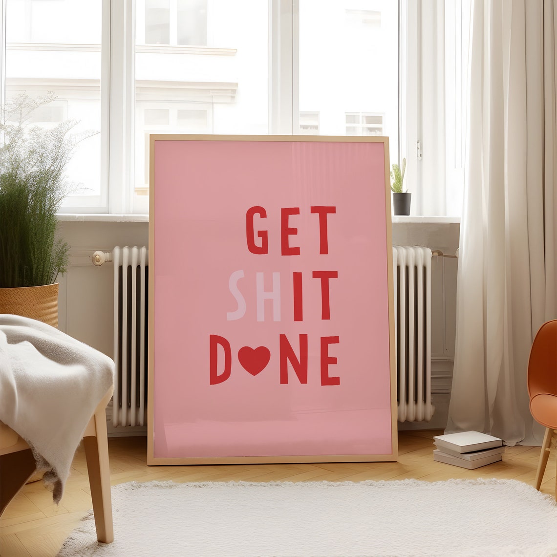 Motivation Wall Art Get It Done Wall Art Motivate Office Decor Printable Quote Art Inspirational Wall Art Poster - Image 3