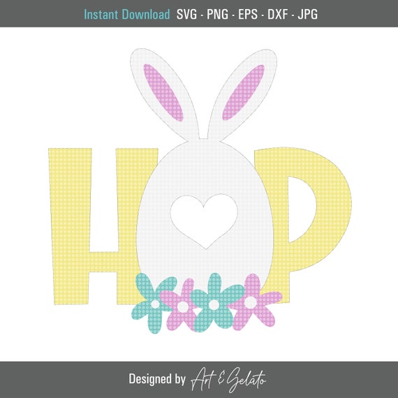 Easter Bunny Hop Art Print, Kids Room Wall Decor