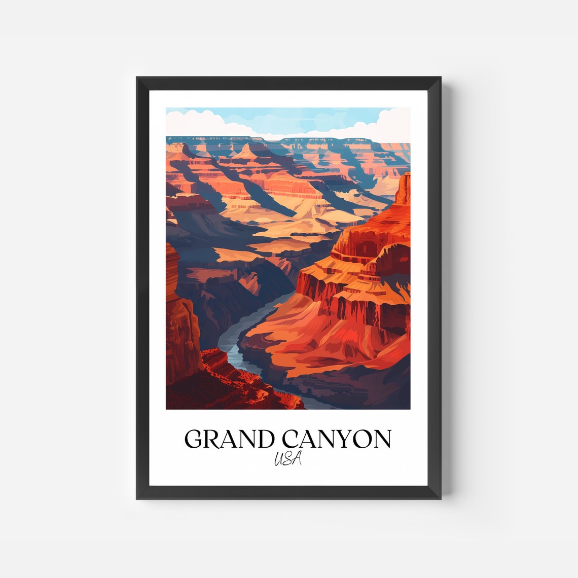 Grand Canyon National Park Print Grand Canyon Travel Poster Usa Travel Gift Grand Canyon Usa Poster Grand Canyon Gift - Image 2
