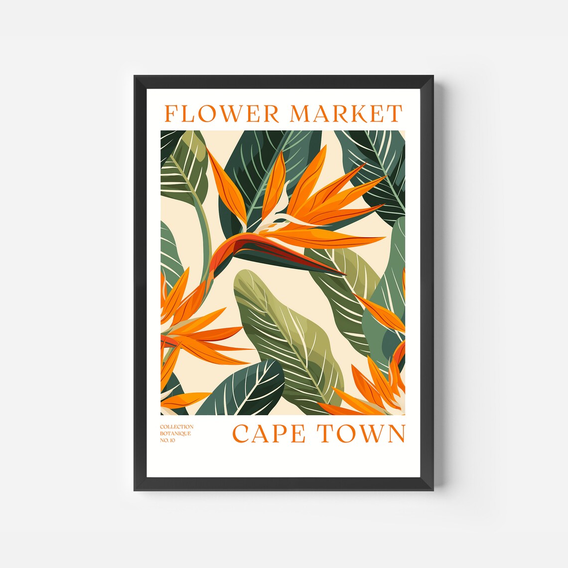 Cape Town Flower Market Bird of Paradise Botanical Art Print - Image 2