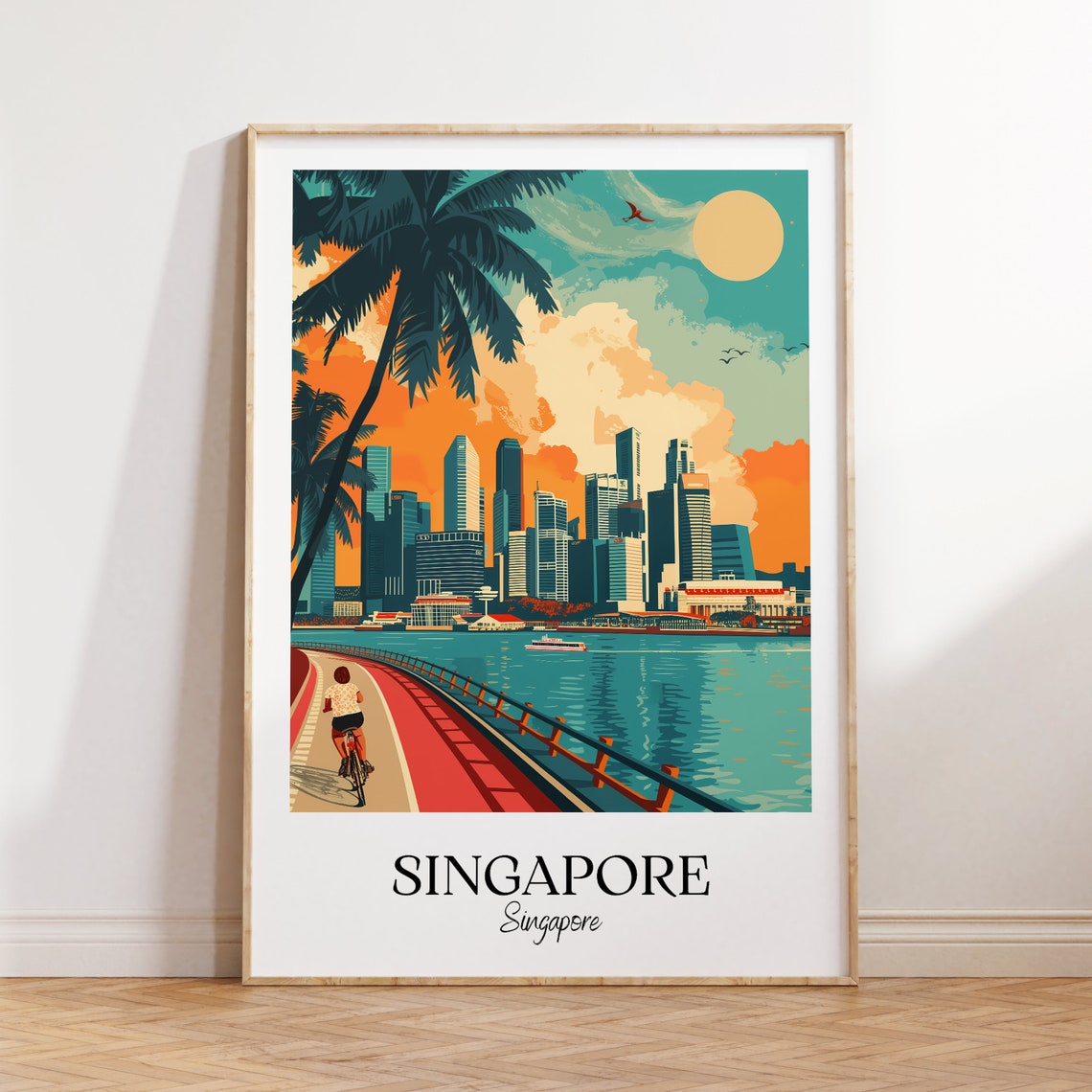 Singapore City Print Singapore Travel Poster Singapore Travel Gift Singapore Singapore Poster Singapore Gift