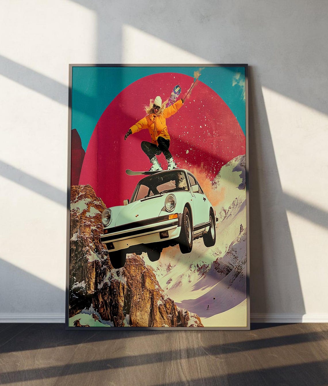 Retro Aprs Ski Wall Art Magazine Cover Print Funky Skiing Poster Magazine Cover Retro Car Print Girl Room Decor Vintage Ski Girl Winter
