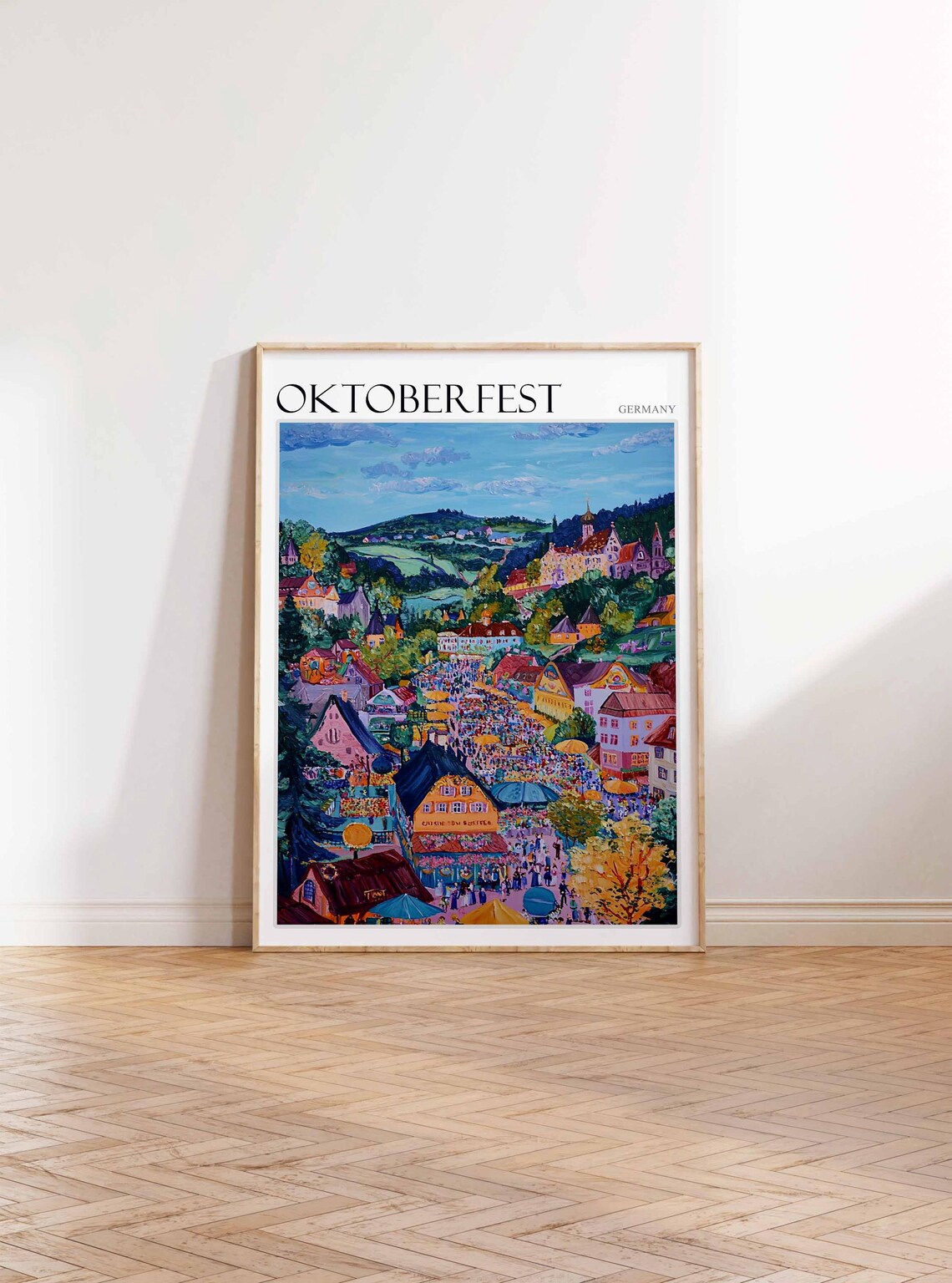 Oktoberfest Germany Aerial View of the Lively Festival Town Poster - Image 2