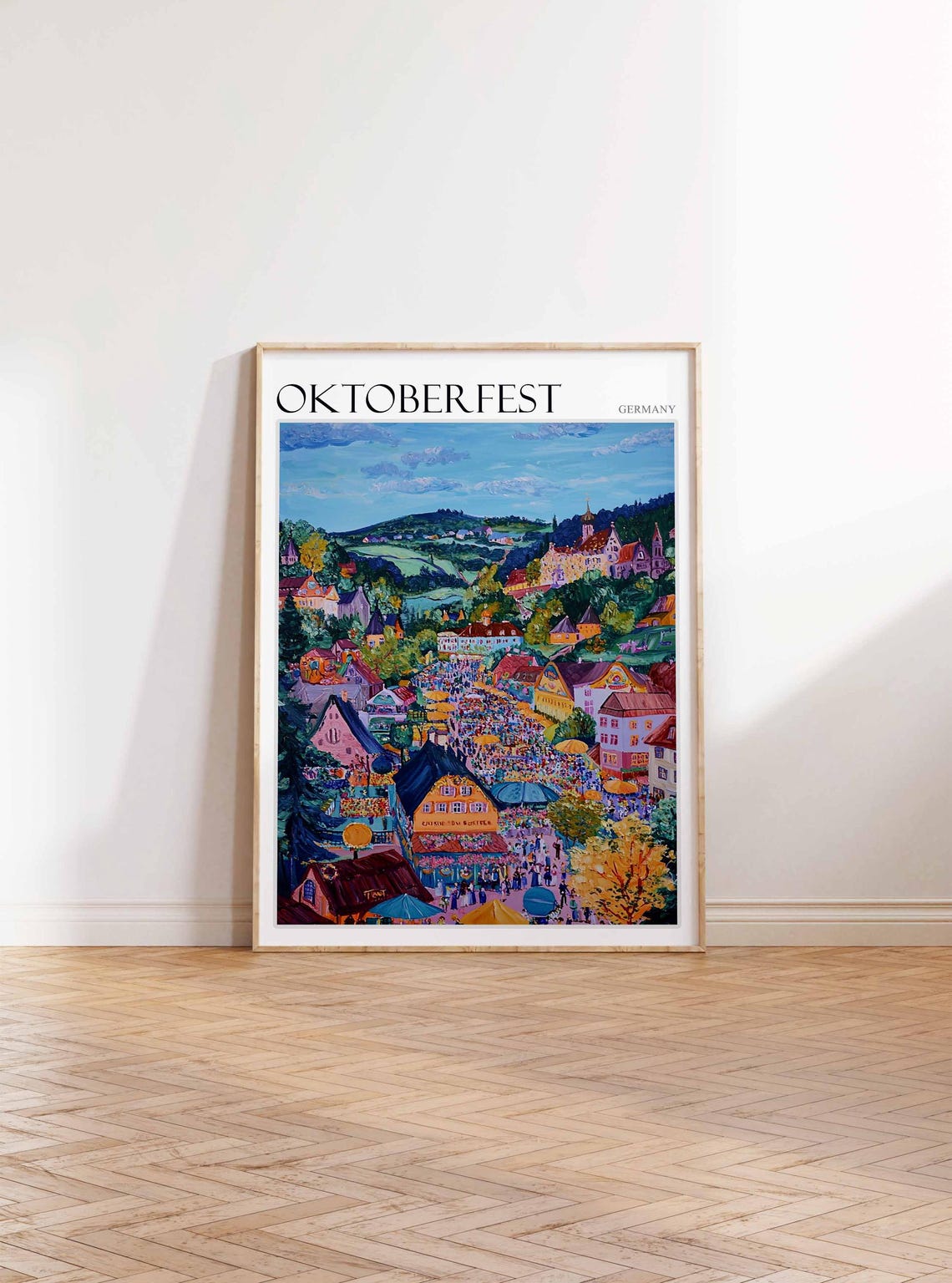 Oktoberfest Poster Oktoberfest Travel Print German Travel Poster German City Art City Print Travel Poster Travel Wall Art German Gift - Image 2