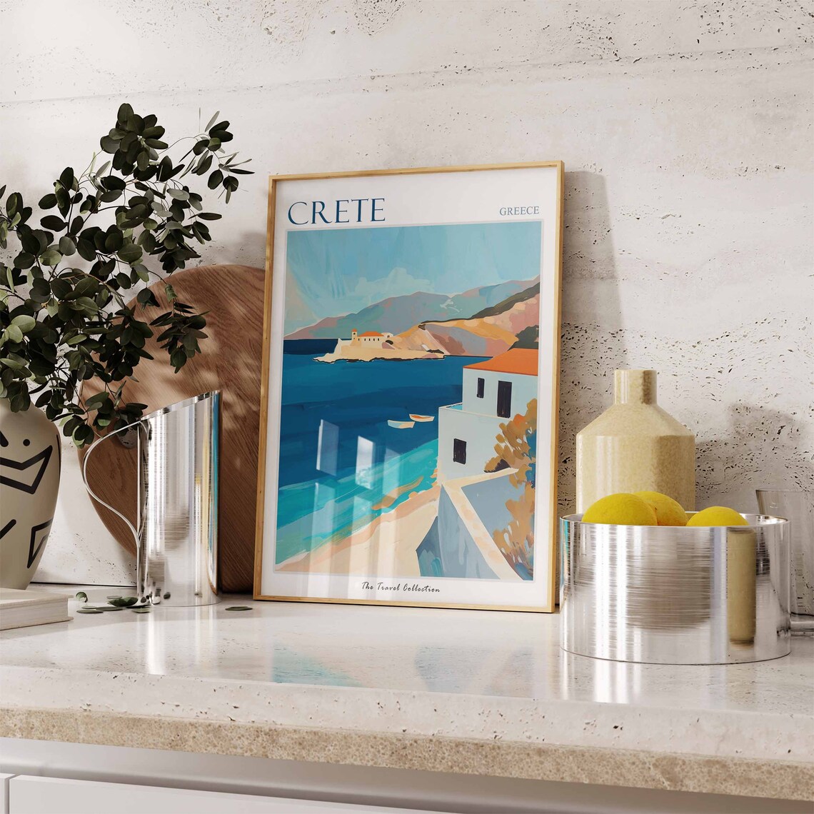 Crete Travel Poster, Greek Coastal Decor Art Print - Image 2