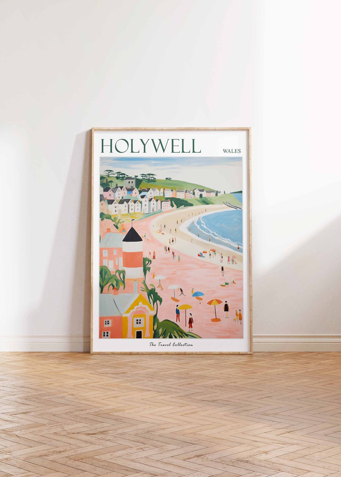 Holywell Poster Holywell Travel Print Wales Travel Poster Welsh Decor Tropical Decor Sea Print Holywell Gift Holywell Travel Poster - Image 2
