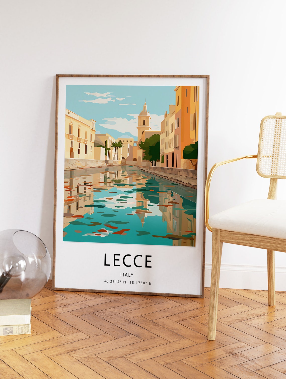 Lecce Travel Print Italy Travel Poster Italian Nature Travel Wall Art Colourful Travel Art Vintage Travel Travel Gift - Image 2