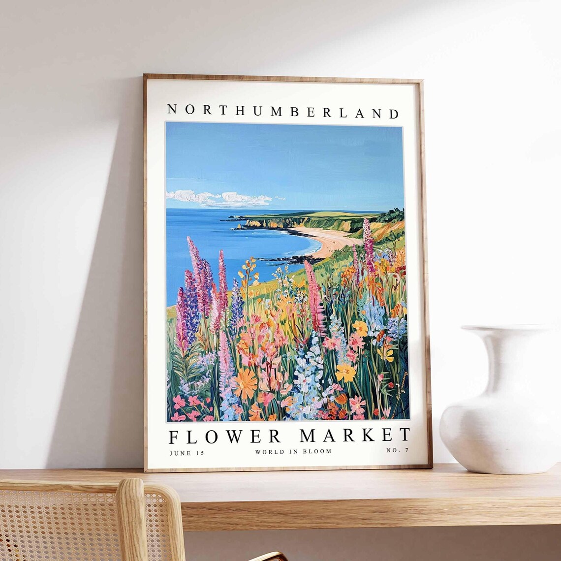 Northumberland Flower Market Crescent Beach Spike Blooms Poster