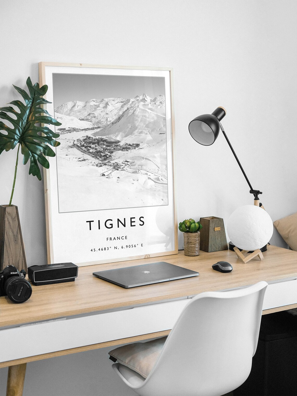 Tignes France Skiing Travel Poster, Winter Sport Art - Image 2
