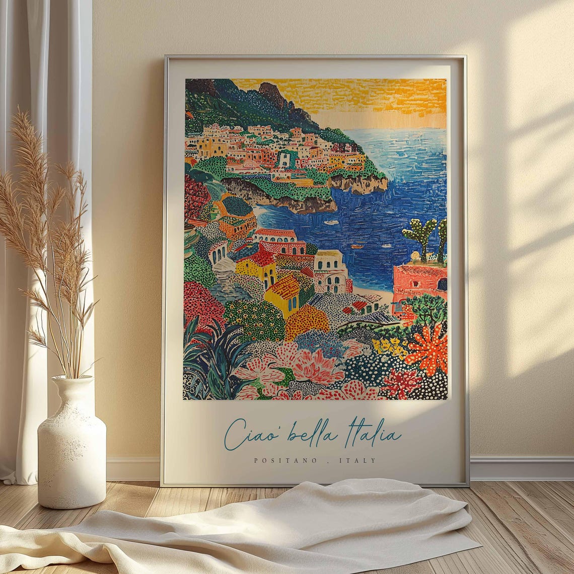 Positano Poster Italian Travel Print Positano Travel Art Positano Wall Art Italy Art Italy Travel Decor Italian Travel Gift - Image 2