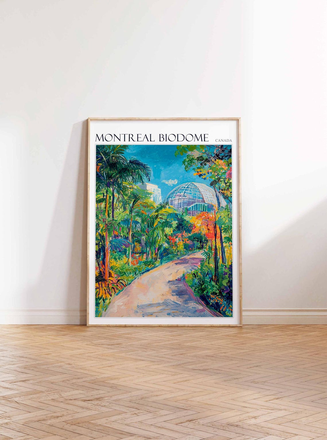 Montreal Biodome Canada Palm Garden Path and Glass Dome Travel Poster - Image 4