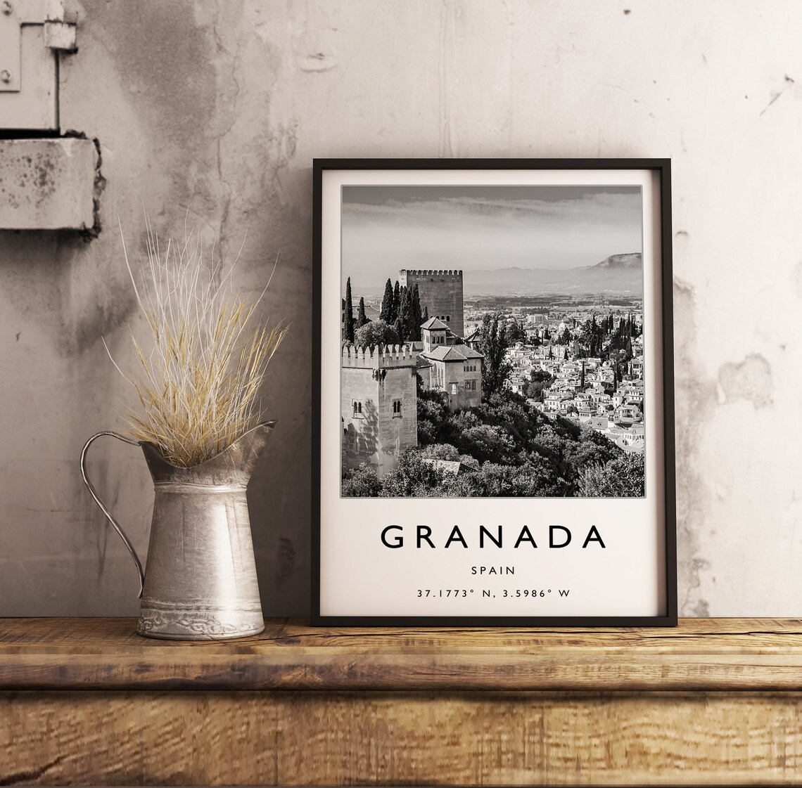 Granada Travel Poster, Minimalist Spain Decor - Image 3
