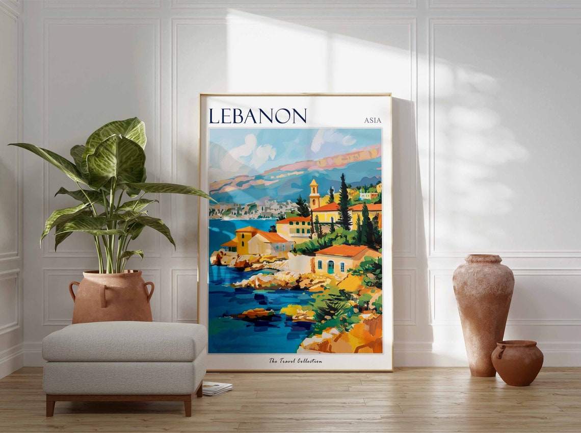 Lebanon Travel Poster Lebanon Travel Print Lebanese Decor Islamic Travel Poster Lebanese Art Lebanese Gift Lebanon Travel Art - Image 2
