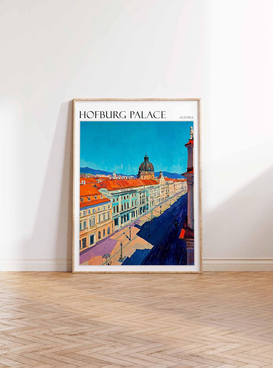 Hofburg Palace Poster Austria Travel Print Austrian Decor Europe Travel Poster European Wall Art Hofburg Palace Travel Poster - Image 3
