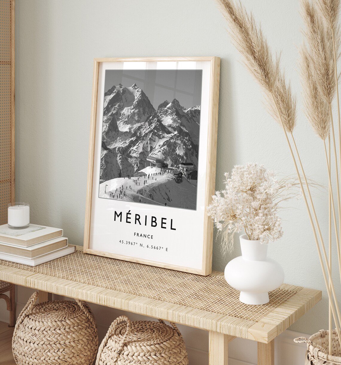 Méribel France Skiing Travel Poster, Ski Print - Image 2