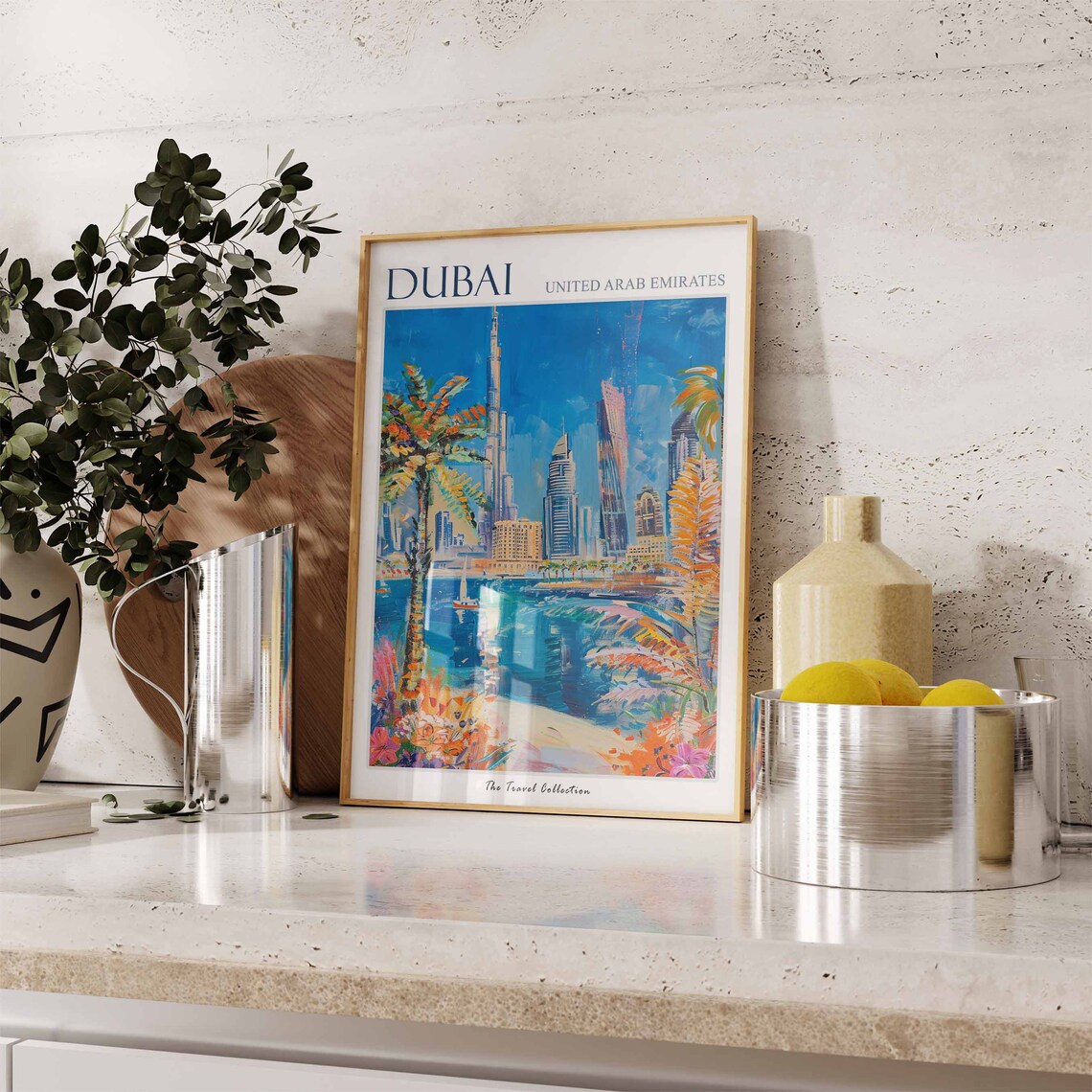 Dubai Travel Poster, Islamic and Tropical Decor - Image 3