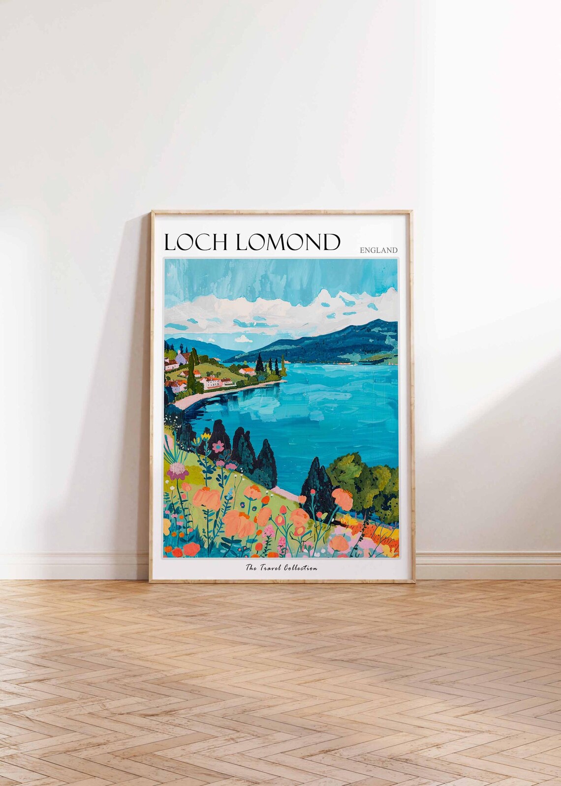 Loch Lomond England Flower Garden Lakeside Villa View Poster - Image 2