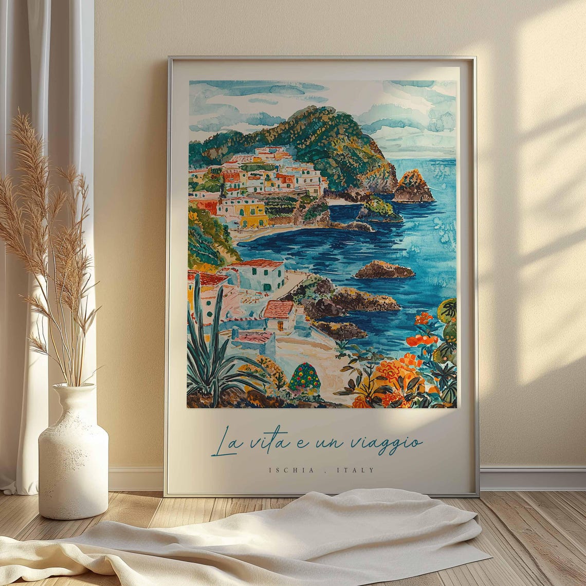 Ischia Poster Italian Travel Print Ischia Travel Art Ischia Wall Art Italy Art Italy Travel Decor Italian Travel Gift - Image 2