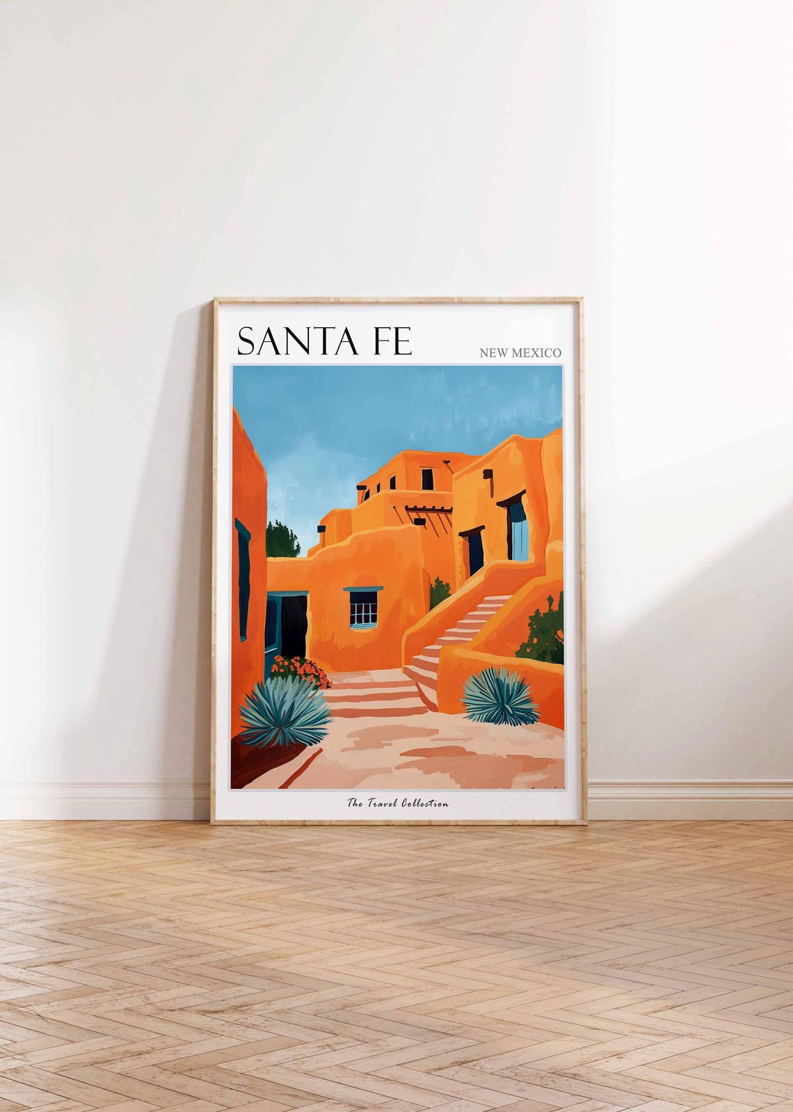 Santa Fe Poster New Mexico Travel Print New Mexican Decor North America Travel Poster City Print Santa Fe Gift Santa Fe Travel Poster - Image 2