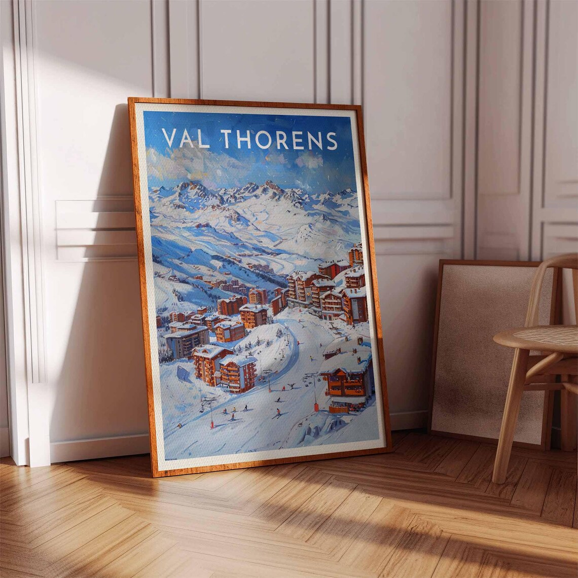 Val Thorens Ski Travel Poster, Winter Sport Art - Image 3
